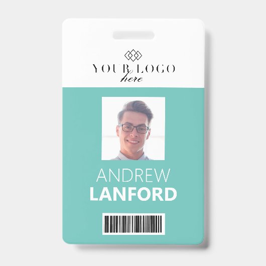 従業員名バッジ|カスタムのロゴと色 バッジ (正面)