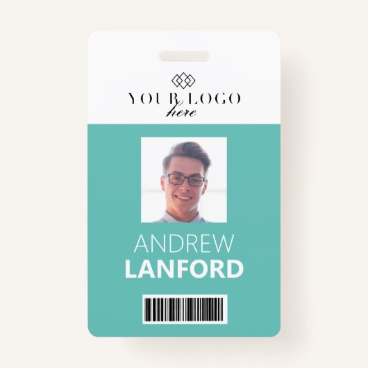 従業員名バッジ|カスタムのロゴと色 バッジ (正面)