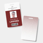 従業員名バッジ|カスタムのロゴと色 バッジ (正面＆裏面)