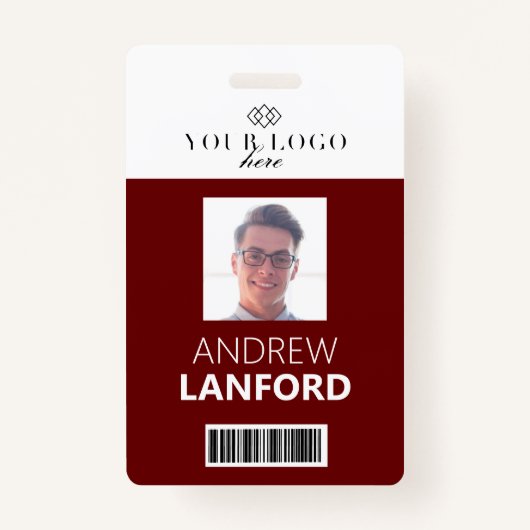 従業員名バッジ|カスタムのロゴと色 バッジ (正面)