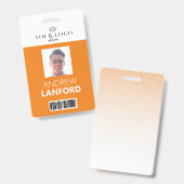 従業員名バッジ|カスタムのロゴと色 バッジ (正面＆裏面)