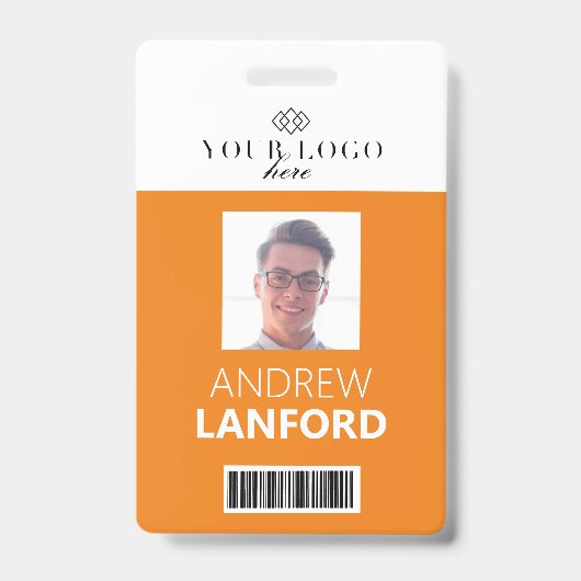 従業員名バッジ|カスタムのロゴと色 バッジ (正面)