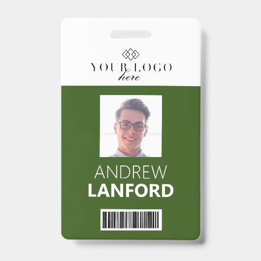 従業員名バッジ|カスタムのロゴと色 バッジ (正面)