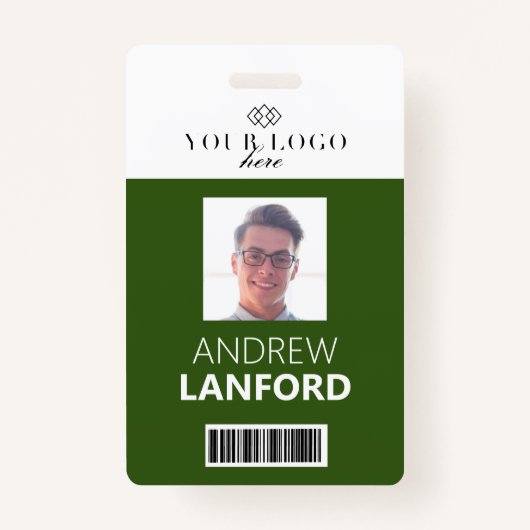 従業員名バッジ|カスタムのロゴと色 バッジ (正面)