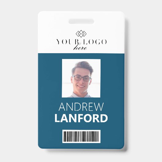 従業員名バッジ|カスタムのロゴと色 バッジ (正面)