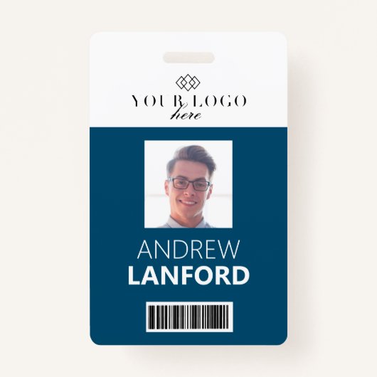 従業員名バッジ|カスタムのロゴと色 バッジ (正面)