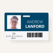 従業員名バッジ|カスタムのロゴと色 バッジ (正面)