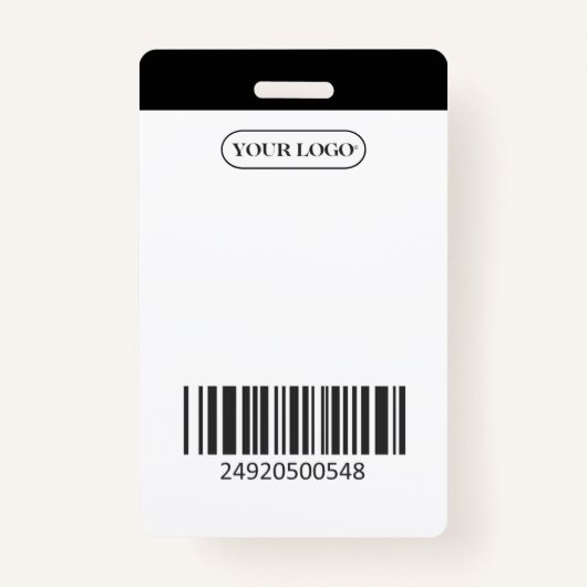 従業員名パーソナライズされた写真ロゴID バッジ (裏面)