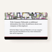 従業員名フォトロゴバーコードカスタム バッジ (裏面)