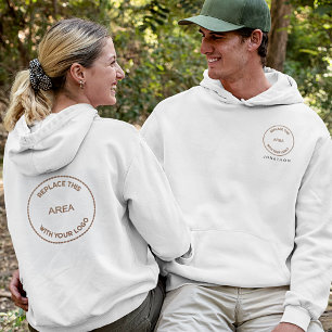 従業員名会社ロゴの表裏 パーカ