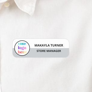 従業員名会社ロゴ 名札