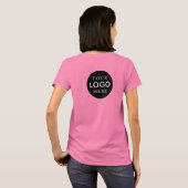 従業員名入りビジネス ロゴ ヘアサロン Tシャツ (裏面フル)