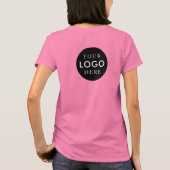 従業員名入りビジネス ロゴ ヘアサロン Tシャツ (裏面)