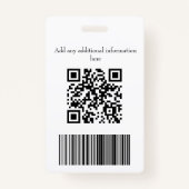 従業員名写真セキュリティID バッジ (裏面)