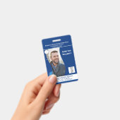 従業員名写真バーコードIDカード バッジ (手持ち)