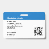 従業員名写真ロゴQRコードIDレインボーカラー バッジ (裏面)