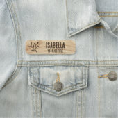 従業員名素朴Woodgrain BrownスタッフID 名札 (インサイチュ)