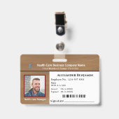 従業員名ID識別カードのカスタム バッジ (正面 （クリップ付）)