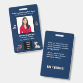 従業員名ID識別ロゴのカスタム バッジ (正面＆裏面)