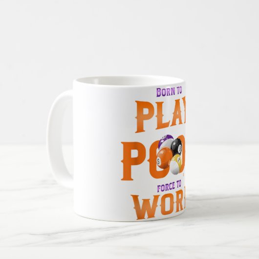 従業員生まれBiに対して強制的にプールを作成すおもしろいる コーヒーマグカップ (正面左)