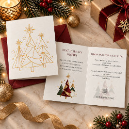 従業員用ゴールドフォイルクリスマスカード（企業向け） 箔カード