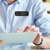 従業員用マグネット式安全ピン ゴールド オーダーロゴ 名札