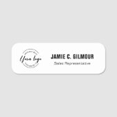 従業員磁気カスタムビジネスのロゴ 名札 (正面)