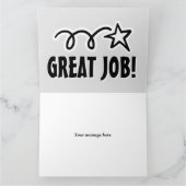 従業員素晴らし勇気付けられるのジョブのグリーティングカード カード (内部)