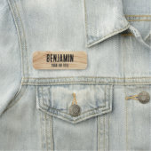 従業員素朴の木目黒企業スタッフ 名札 (インサイチュ)