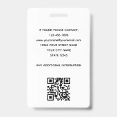 従業員素朴ID名Photo Woodgrain Green バッジ (Back)