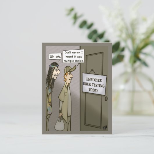 従業員薬物検査ポストカード ポストカード (スタンド正面)