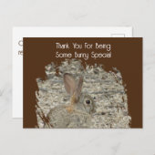 従業員表彰タンおもしろい・バニー・プン・ビジネス ポストカード (正面/裏面)