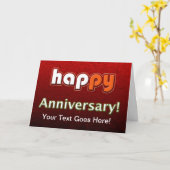 従業員記念日のカスタマイズ可能 カード (黄色い花)