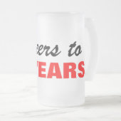 従業員記念日のギフト|の応援から10年! フロストグラスビールジョッキ (正面右)