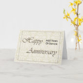 従業員記念日の新しいクラシックのカスタマイズ カード (黄色い花)