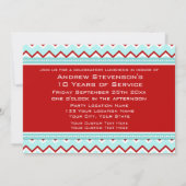 従業員記念日の昼食会の招待状 招待状 (裏面)