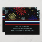 従業員記念日パーティの招待状 招待状 (正面/裏面)