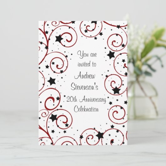 従業員記念日パーティの招待状 招待状 (スタンド正面)