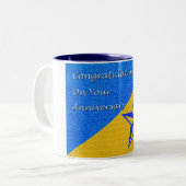 従業員記念日ブルースター ツートーンマグカップ (正面左)