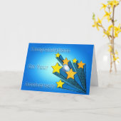 従業員記念日射撃、 発砲スター カード (黄色い花)