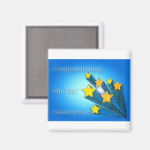 従業員記念日射撃、 発砲スター マグネット (正面/裏面)