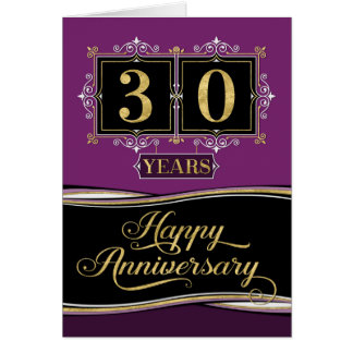 従業員記念日装飾的でフォーマルなプラム30 Yrsの