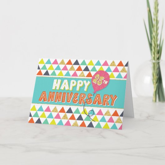 従業員記念日25年 – パターカラフルン カード (正面)