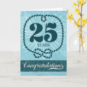 従業員記念日25年 – 航海のテーマ カード (黄色い花)