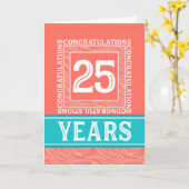 従業員記念日25年 – 装飾的 カード (黄色い花)