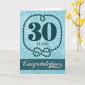 従業員記念日30年 – 航海のテーマ カード (黄色い花)