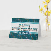 従業員記念日40年装飾文字カード カード (黄色い花)