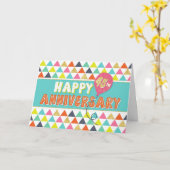 従業員記念日45年 – パターカラフルン カード (黄色い花)