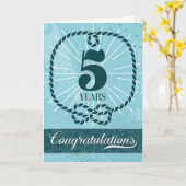 従業員記念日5年 – 航海のテーマ カード (黄色い花)