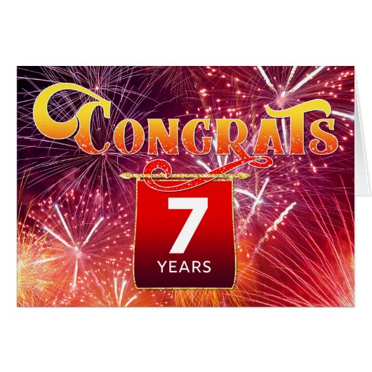 従業員記念日7年お祝い花火 (正面横)